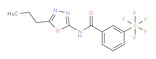 [3-[[(5-propyl-1,3,4-oxadiazol-2-yl)amino]carbonyl]phenyl]sulfur pentafluoride