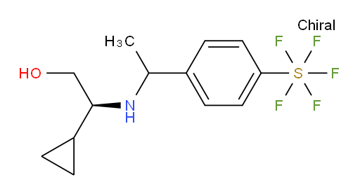 (2S)-2-cyclopropyl-2-((1-(4-(pentafluoromercapto)phenyl)ethyl)amino)ethanol