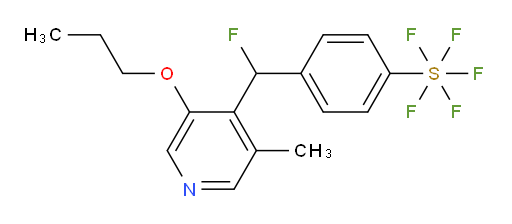 4-(fluoro(3-methyl-5-propoxypyridin-4-yl)methyl)(pentafluoromercapto)benzene