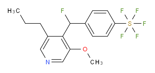 4-(fluoro(3-methoxy-5-propylpyridin-4-yl)methyl)(pentafluoromercapto)benzene