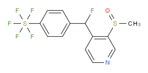 4-(fluoro(3-(methylsulfinyl)pyridin-4-yl)methyl)(pentafluoromercapto)benzene
