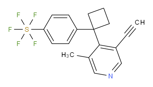 4-(1-(3-ethynyl-5-methylpyridin-4-yl)cyclobutyl)(pentafluoromercapto)benzene