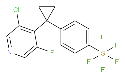 4-(1-(3-chloro-5-fluoropyridin-4-yl)cyclopropyl)(pentafluoromercapto)benzene