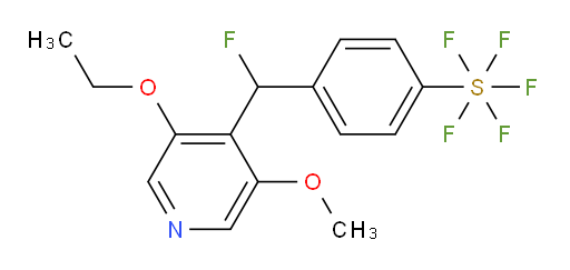 4-((3-ethoxy-5-methoxypyridin-4-yl)fluoromethyl)(pentafluoromercapto)benzene