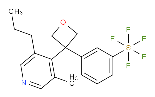 3-(3-(3-methyl-5-propylpyridin-4-yl)oxetan-3-yl)(pentafluoromercapto)benzene