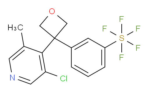 3-(3-(3-chloro-5-methylpyridin-4-yl)oxetan-3-yl)(pentafluoromercapto)benzene