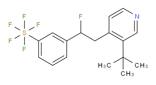 3-(2-(3-(tert-butyl)pyridin-4-yl)-1-fluoroethyl)(pentafluoromercapto)benzene