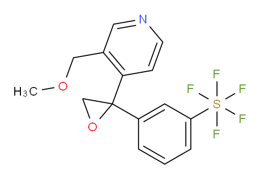 3-(2-(3-(methoxymethyl)pyridin-4-yl)oxiran-2-yl)(pentafluoromercapto)benzene