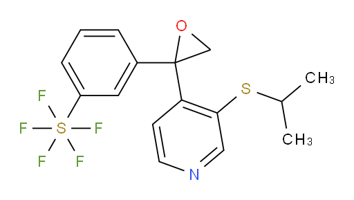 3-(2-(3-(isopropylthio)pyridin-4-yl)oxiran-2-yl)(pentafluoromercapto)benzene