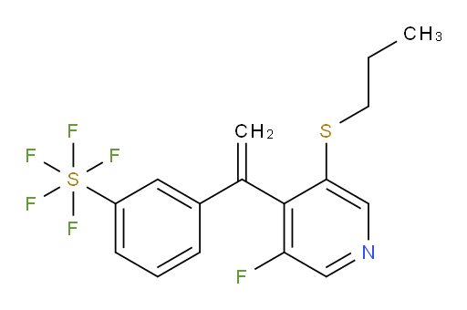 3-(1-(3-fluoro-5-(propylthio)pyridin-4-yl)vinyl)(pentafluoromercapto)benzene