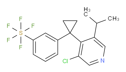 3-(1-(3-chloro-5-isopropylpyridin-4-yl)cyclopropyl)(pentafluoromercapto)benzene