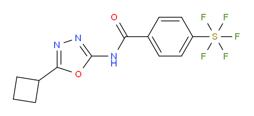 [4-[[(5-Cyclobutyl-1,3,4-oxadiazol-2-yl)amino]carbonyl]phenyl]sulfur pentafluoride
