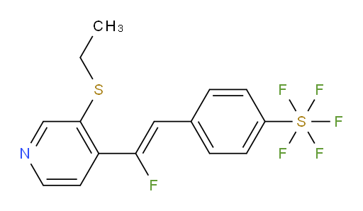 (Z)-4-(2-(3-(ethylthio)pyridin-4-yl)-2-fluorovinyl)(pentafluoromercapto)benzene