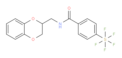 N-((2,3-dihydrobenzo[b][1,4]dioxin-2-yl)methyl)-4-(pentafluoromercapto)benzamide