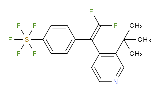 4-(1-(3-(tert-butyl)pyridin-4-yl)-2,2-difluorovinyl)(pentafluoromercapto)benzene