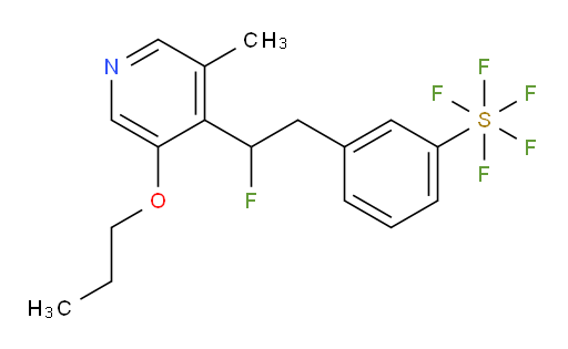3-(2-fluoro-2-(3-methyl-5-propoxypyridin-4-yl)ethyl)(pentafluoromercapto)benzene
