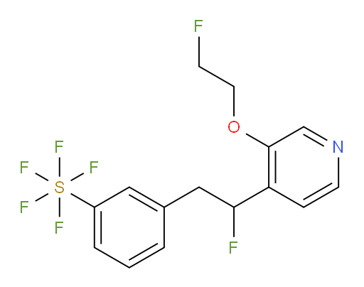 3-(2-fluoro-2-(3-(2-fluoroethoxy)pyridin-4-yl)ethyl)(pentafluoromercapto)benzene
