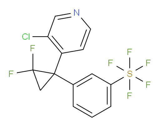 3-(1-(3-chloropyridin-4-yl)-2,2-difluorocyclopropyl)(pentafluoromercapto)benzene