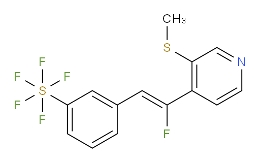 (Z)-3-(2-fluoro-2-(3-(methylthio)pyridin-4-yl)vinyl)(pentafluoromercapto)benzene