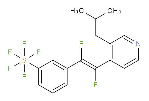 (E)-3-(1,2-difluoro-2-(3-isobutylpyridin-4-yl)vinyl)(pentafluoromercapto)benzene