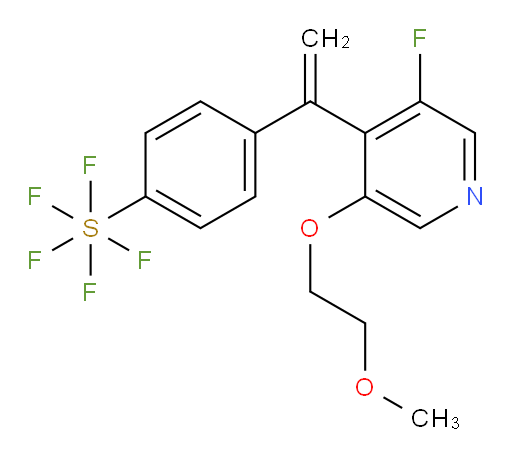 4-(1-(3-fluoro-5-(2-methoxyethoxy)pyridin-4-yl)vinyl)(pentafluoromercapto)benzene