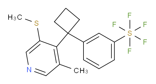 3-(1-(3-methyl-5-(methylthio)pyridin-4-yl)cyclobutyl)(pentafluoromercapto)benzene