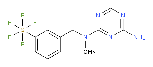 3-(((4-amino-1,3,5-triazin-2-yl)(methyl)amino)methyl)(pentafluoromercapto)benzene