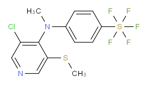 4-((3-chloro-5-(methylthio)pyridin-4-yl)(methyl)amino)(pentafluoromercapto)benzene