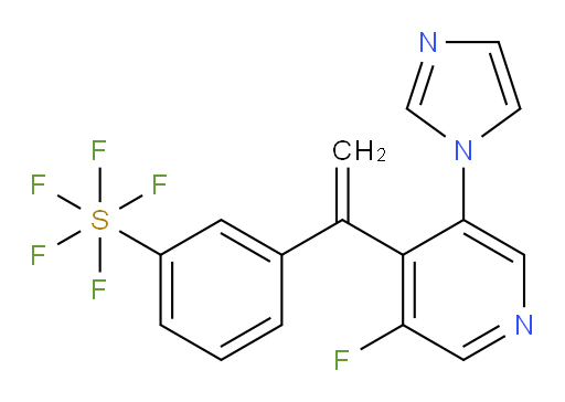 3-(1-(3-fluoro-5-(1H-imidazol-1-yl)pyridin-4-yl)vinyl)(pentafluoromercapto)benzene
