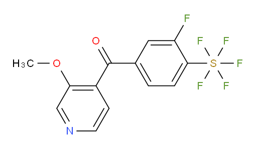 (3-fluoro-4-(pentafluoromercapto)phenyl)(3-methoxypyridin-4-yl)methanone