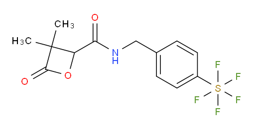 N-(4-(pentafluoromercapto)benzyl)-3,3-dimethyl-4-oxooxetane-2-carboxamide