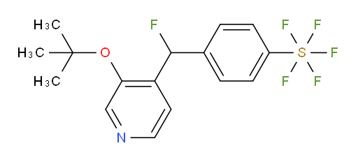 4-((3-(tert-butoxy)pyridin-4-yl)fluoromethyl)(pentafluoromercapto)benzene