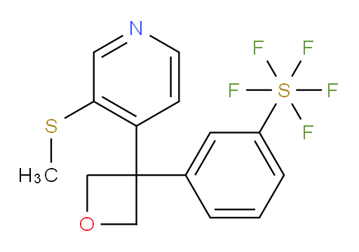 3-(3-(3-(methylthio)pyridin-4-yl)oxetan-3-yl)(pentafluoromercapto)benzene