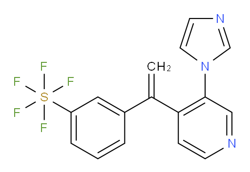 3-(1-(3-(1H-imidazol-1-yl)pyridin-4-yl)vinyl)(pentafluoromercapto)benzene
