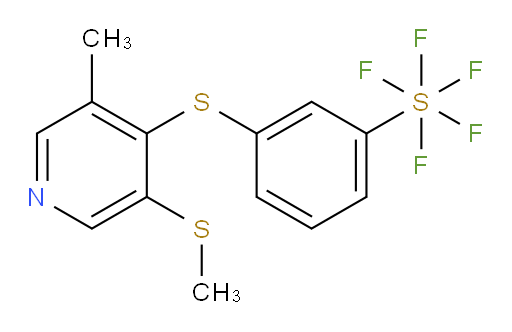 3-((3-methyl-5-(methylthio)pyridin-4-yl)thio)(pentafluoromercapto)benzene