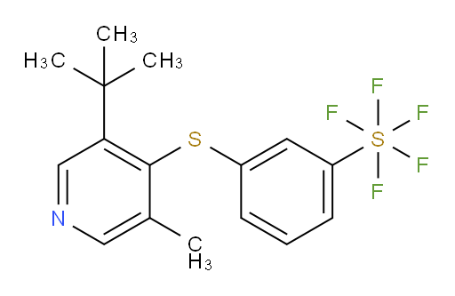 3-((3-(tert-butyl)-5-methylpyridin-4-yl)thio)(pentafluoromercapto)benzene