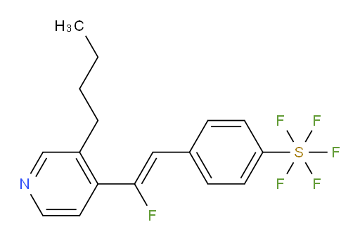 (Z)-4-(2-(3-butylpyridin-4-yl)-2-fluorovinyl)(pentafluoromercapto)benzene