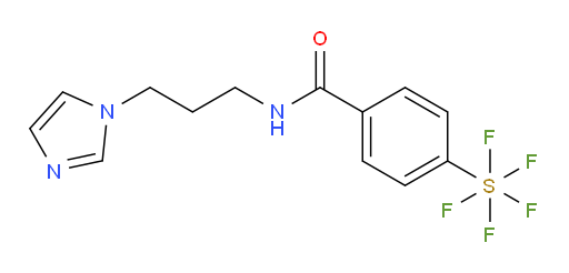 N-(3-(1H-imidazol-1-yl)propyl)-4-(pentafluoromercapto)benzamide