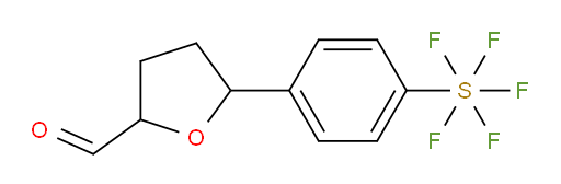 5-(4-(pentafluoromercapto)phenyl)tetrahydrofuran-2-carbaldehyde
