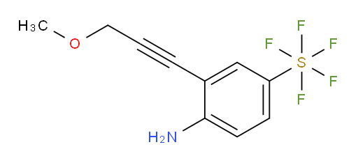 4-amino-3-(3-methoxyprop-1-yn-1-yl)(pentafluoromercapto)benzene