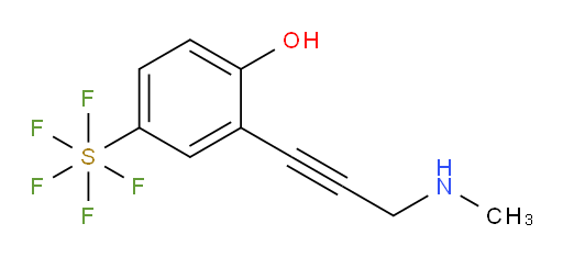 4-(pentafluoromercapto)-2-(3-(methylamino)prop-1-yn-1-yl)phenol