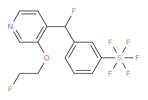 3-(fluoro(3-(2-fluoroethoxy)pyridin-4-yl)methyl)(pentafluoromercapto)benzene