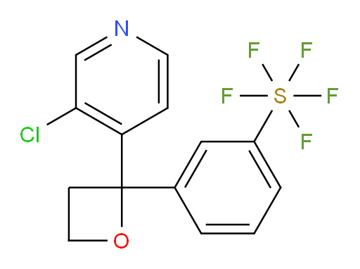 3-(2-(3-chloropyridin-4-yl)oxetan-2-yl)(pentafluoromercapto)benzene