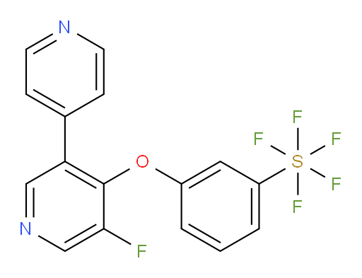 3-((5-fluoro-[3,4'-bipyridin]-4-yl)oxy)(pentafluoromercapto)benzene