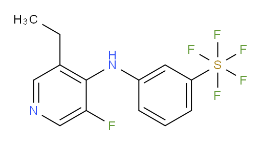 3-((3-ethyl-5-fluoropyridin-4-yl)amino)(pentafluoromercapto)benzene