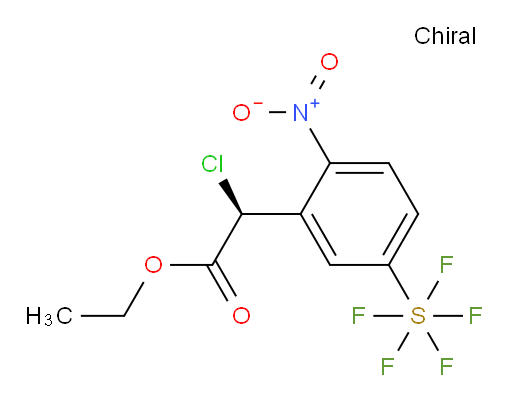 (S)-ethyl 2-chloro-2-(5-(pentafluoromercapto)-2-nitrophenyl)acetate