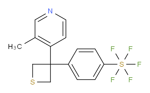 4-(3-(3-methylpyridin-4-yl)thietan-3-yl)(pentafluoromercapto)benzene