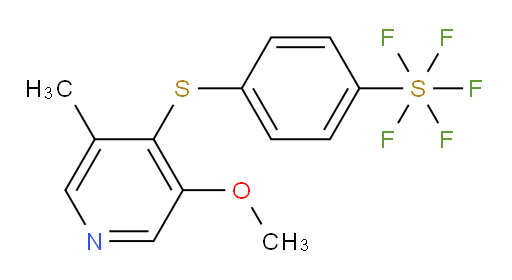 4-((3-methoxy-5-methylpyridin-4-yl)thio)(pentafluoromercapto)benzene