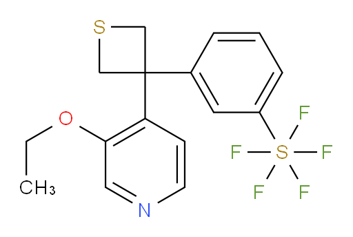 3-(3-(3-ethoxypyridin-4-yl)thietan-3-yl)(pentafluoromercapto)benzene