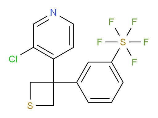3-(3-(3-chloropyridin-4-yl)thietan-3-yl)(pentafluoromercapto)benzene